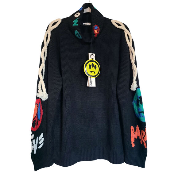 Barrow Logo-Embroidered Wool-Blend Jumper Sweater Unisex Size Small NWT - Picture 3 of 10